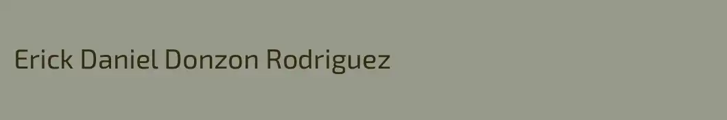 Erick Daniel Donzon Rodriguez